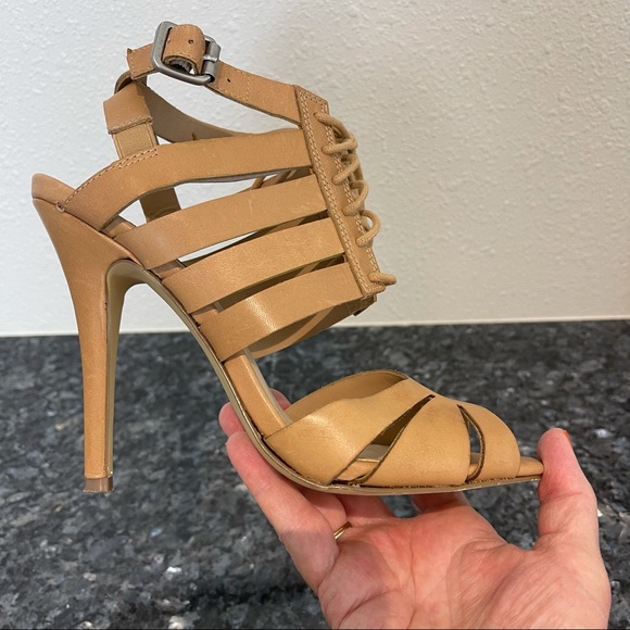 Shoemint gladiator stiletto buckle leather tan - Picture 8 of 9